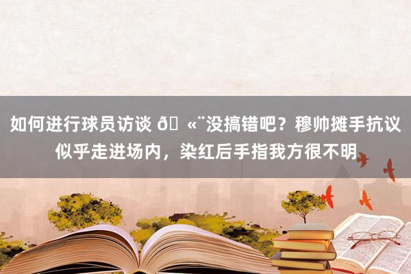 如何进行球员访谈 🫨没搞错吧？穆帅摊手抗议似乎走进场内，染红后手指我方很不明