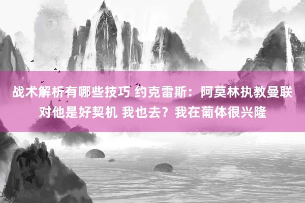 战术解析有哪些技巧 约克雷斯：阿莫林执教曼联对他是好契机 我也去？我在葡体很兴隆