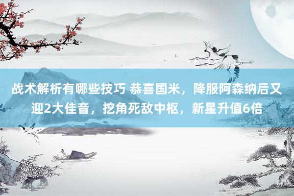 战术解析有哪些技巧 恭喜国米，降服阿森纳后又迎2大佳音，挖角死敌中枢，新星升值6倍