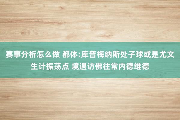 赛事分析怎么做 都体:库普梅纳斯处子球或是尤文生计振荡点 境遇访佛往常内德维德