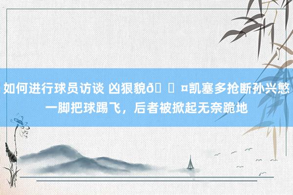 如何进行球员访谈 凶狠貌😤凯塞多抢断孙兴慜一脚把球踢飞，后者被掀起无奈跪地