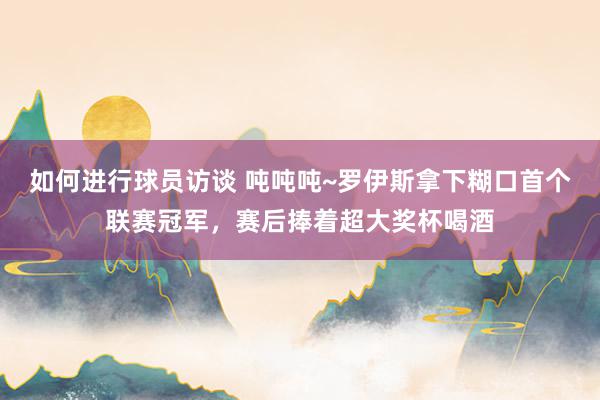 如何进行球员访谈 吨吨吨~罗伊斯拿下糊口首个联赛冠军，赛后捧着超大奖杯喝酒