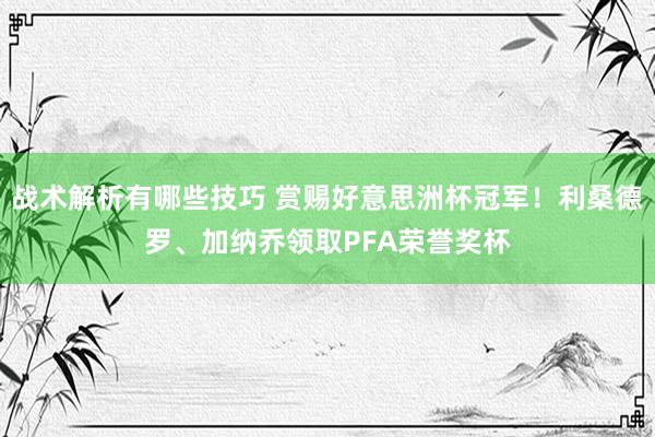 战术解析有哪些技巧 赏赐好意思洲杯冠军！利桑德罗、加纳乔领取PFA荣誉奖杯